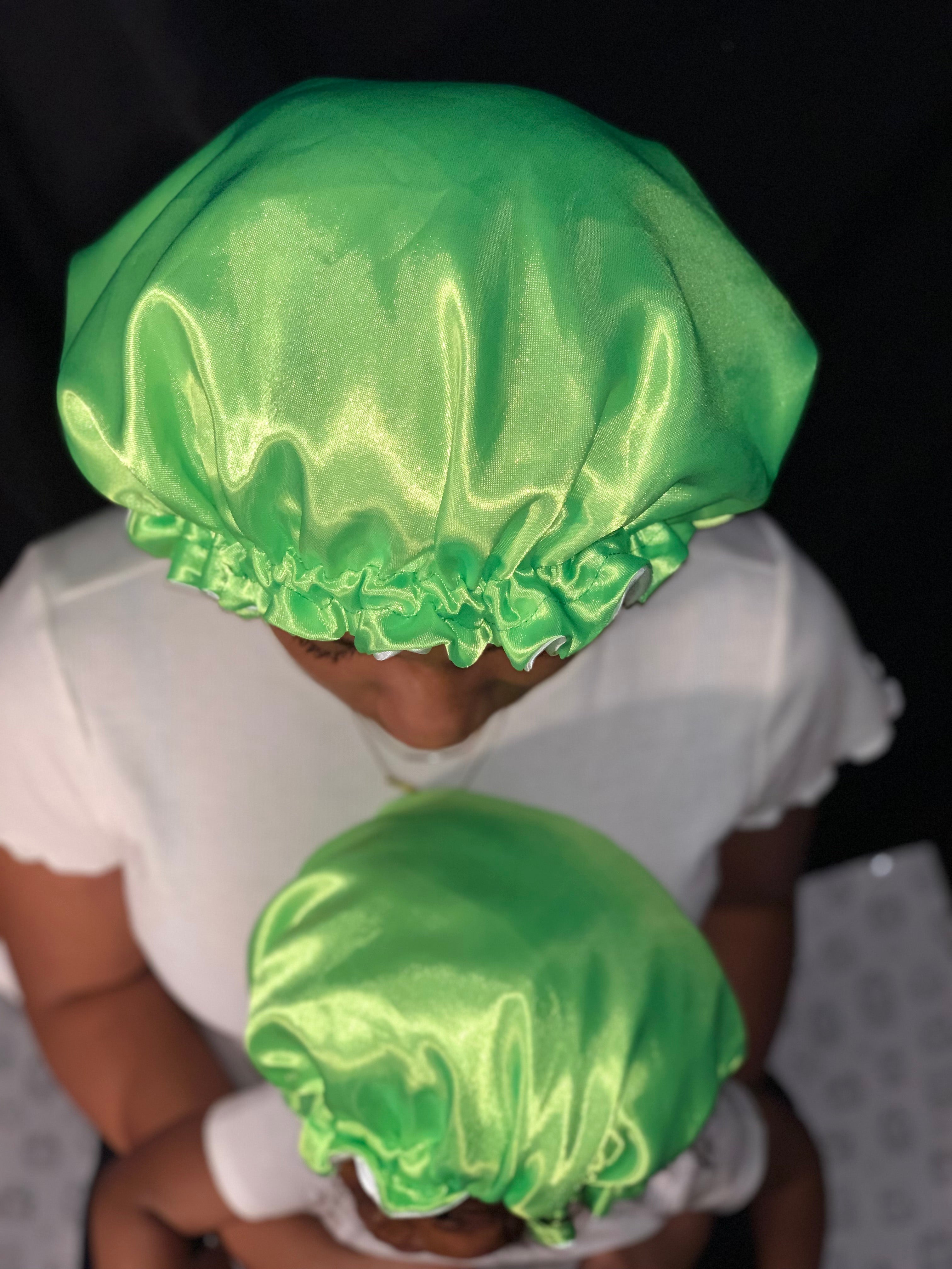 “Lime Green” Silk Bonnet