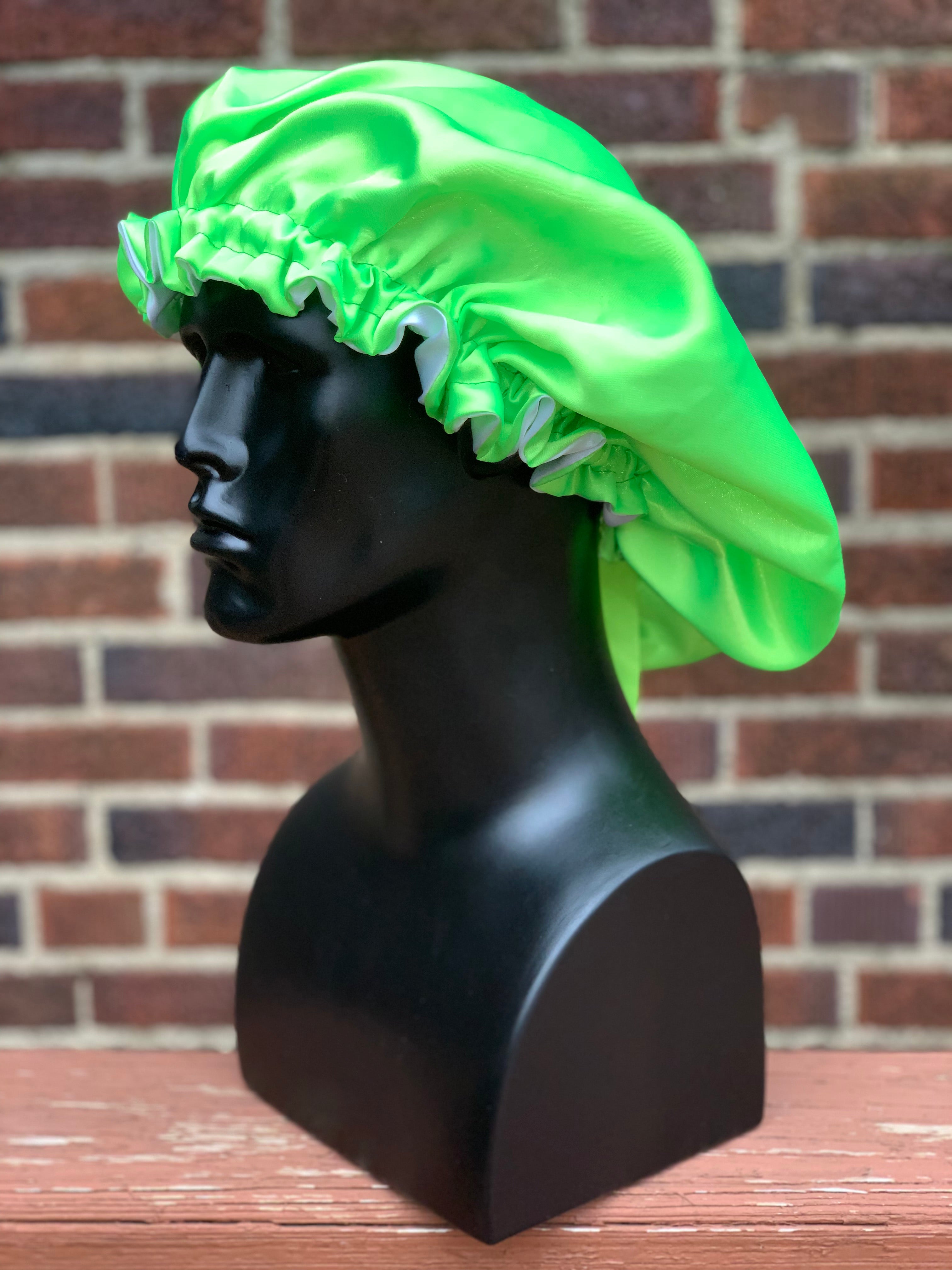 “Lime Green” Silk Bonnet
