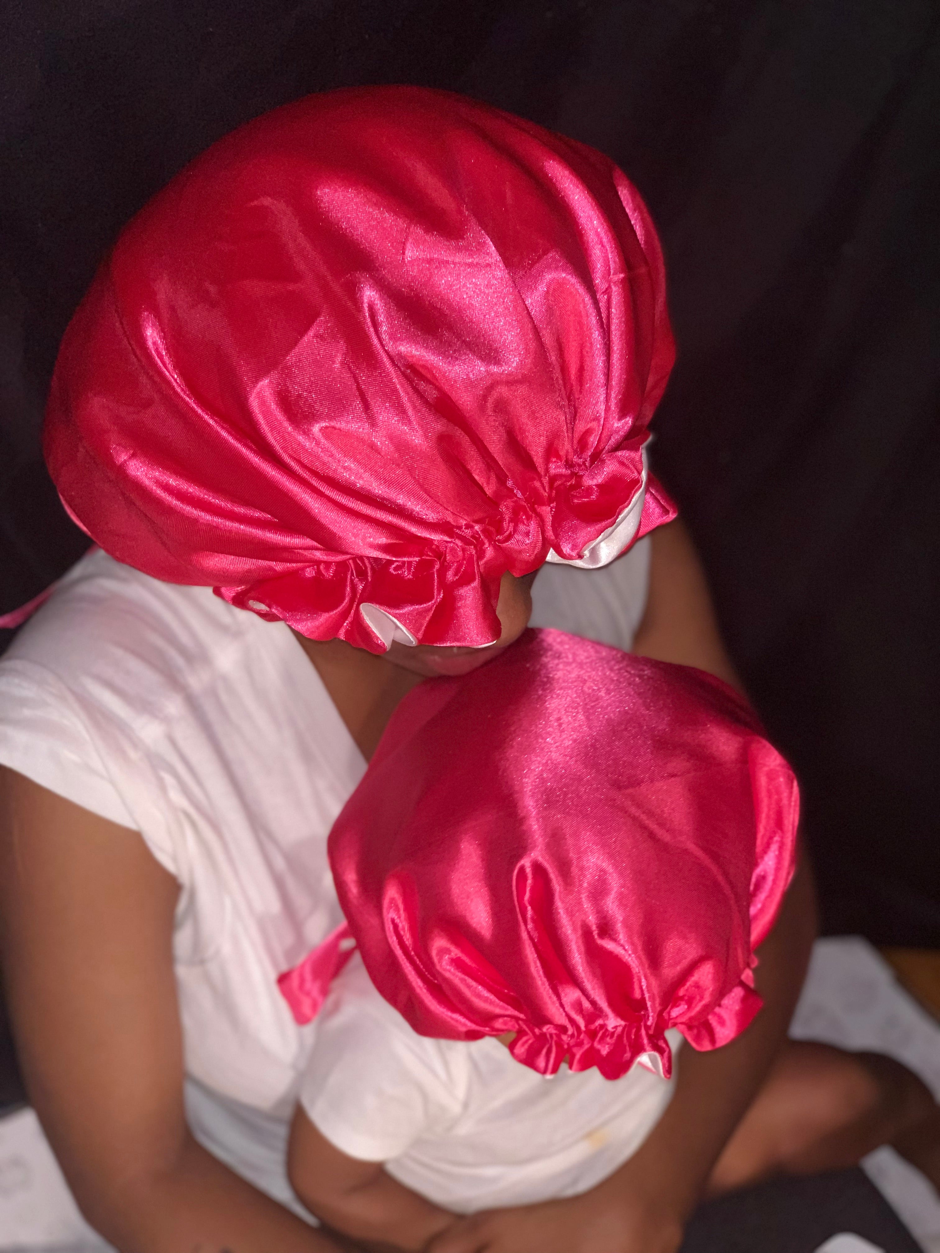 “Fusion Pink” Silk Bonnet