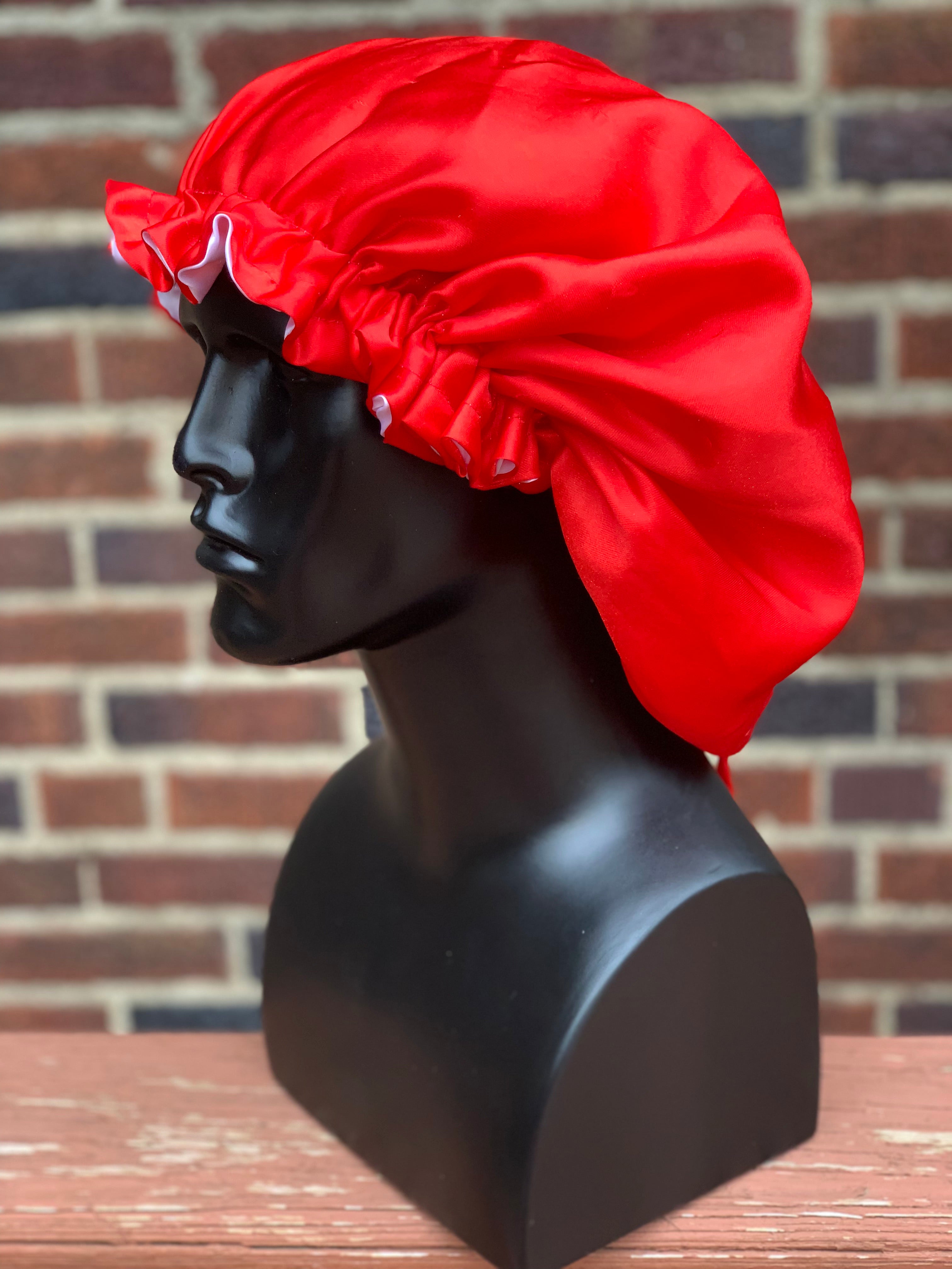 “Bloody Red” Silk Bonnet